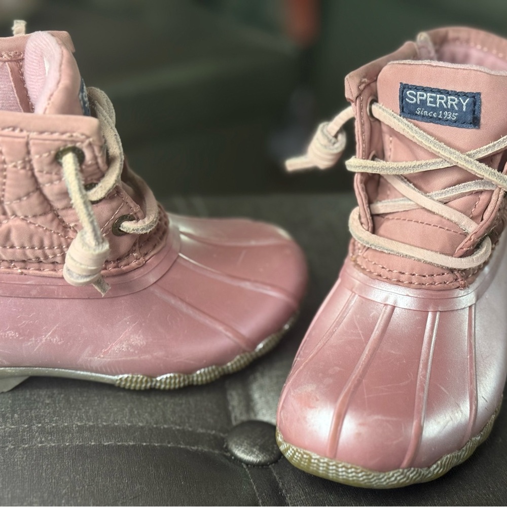 Sperry Pink Duck Boots
